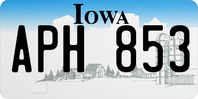 IA license plate APH853