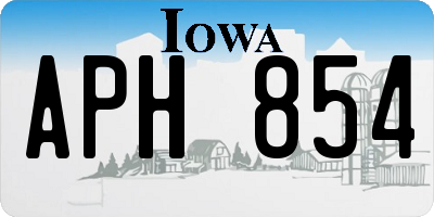 IA license plate APH854