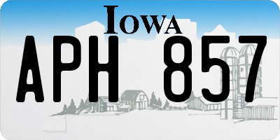 IA license plate APH857