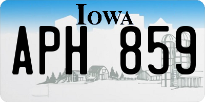 IA license plate APH859