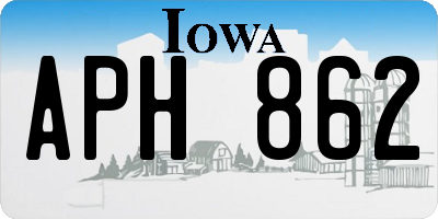 IA license plate APH862