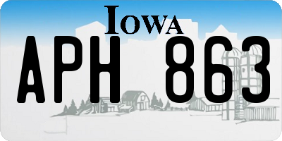 IA license plate APH863