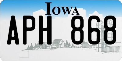 IA license plate APH868