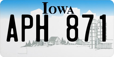 IA license plate APH871