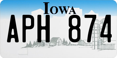 IA license plate APH874