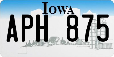 IA license plate APH875