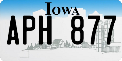 IA license plate APH877