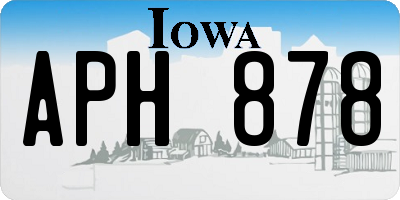 IA license plate APH878