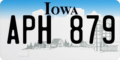 IA license plate APH879