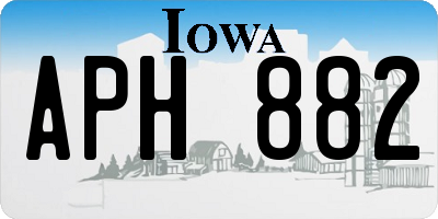 IA license plate APH882