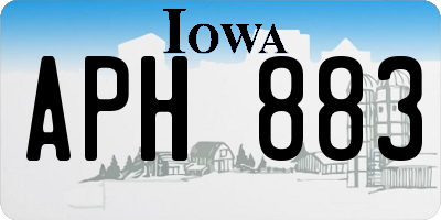 IA license plate APH883