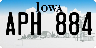 IA license plate APH884