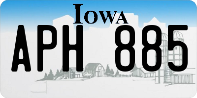 IA license plate APH885