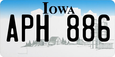 IA license plate APH886