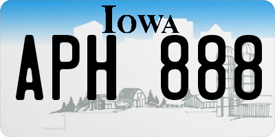 IA license plate APH888