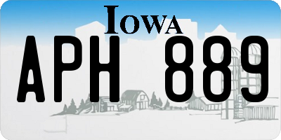 IA license plate APH889