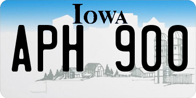 IA license plate APH900