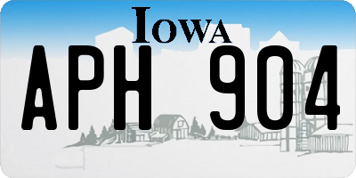 IA license plate APH904