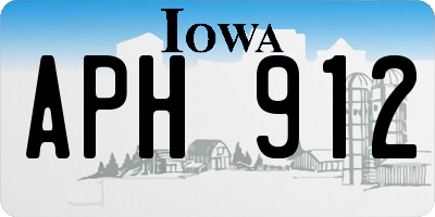 IA license plate APH912