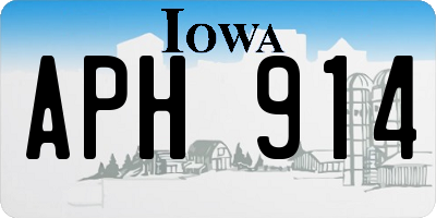 IA license plate APH914