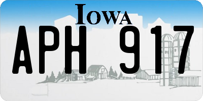 IA license plate APH917