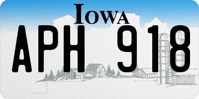 IA license plate APH918