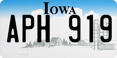 IA license plate APH919