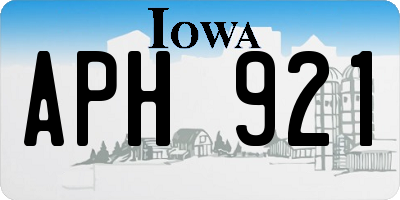 IA license plate APH921