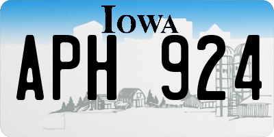 IA license plate APH924