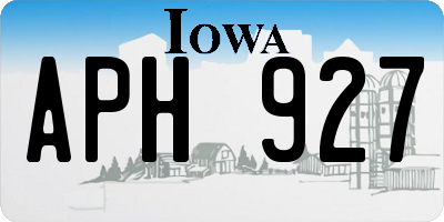 IA license plate APH927