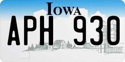 IA license plate APH930
