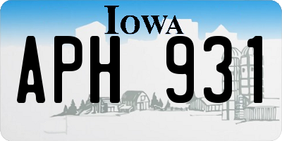 IA license plate APH931