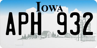 IA license plate APH932