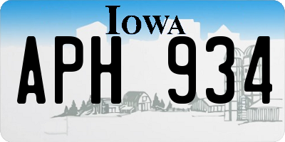 IA license plate APH934