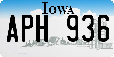 IA license plate APH936