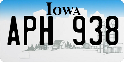 IA license plate APH938