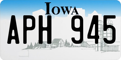 IA license plate APH945