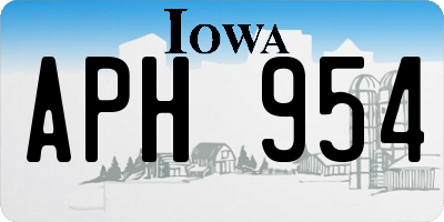 IA license plate APH954