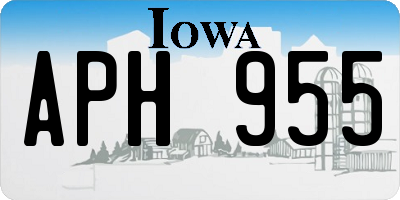 IA license plate APH955