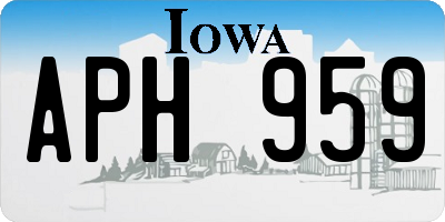 IA license plate APH959