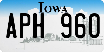 IA license plate APH960