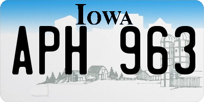 IA license plate APH963