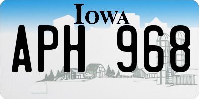 IA license plate APH968