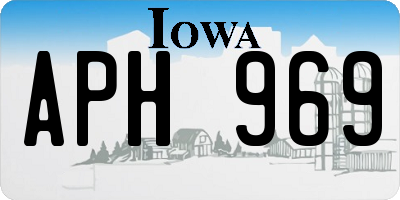 IA license plate APH969