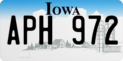 IA license plate APH972