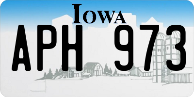 IA license plate APH973