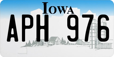 IA license plate APH976