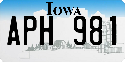 IA license plate APH981