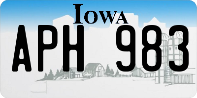 IA license plate APH983