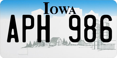 IA license plate APH986